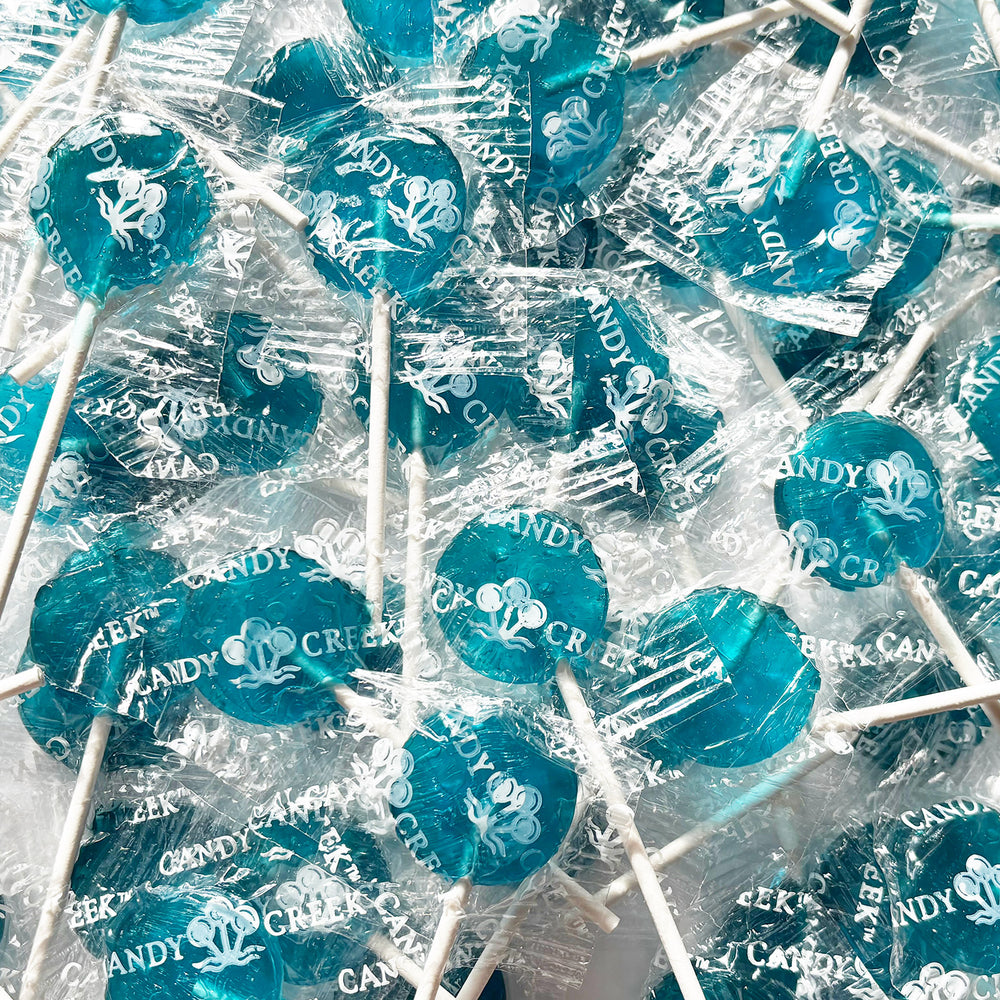 Large Blue Raspberry Lollipop Classic Fruit Lollipops – candycreek.com