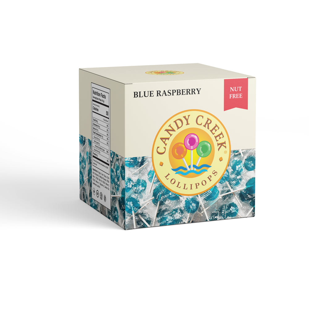 Blue Raspberry Lollipops, 15 lb. Carton