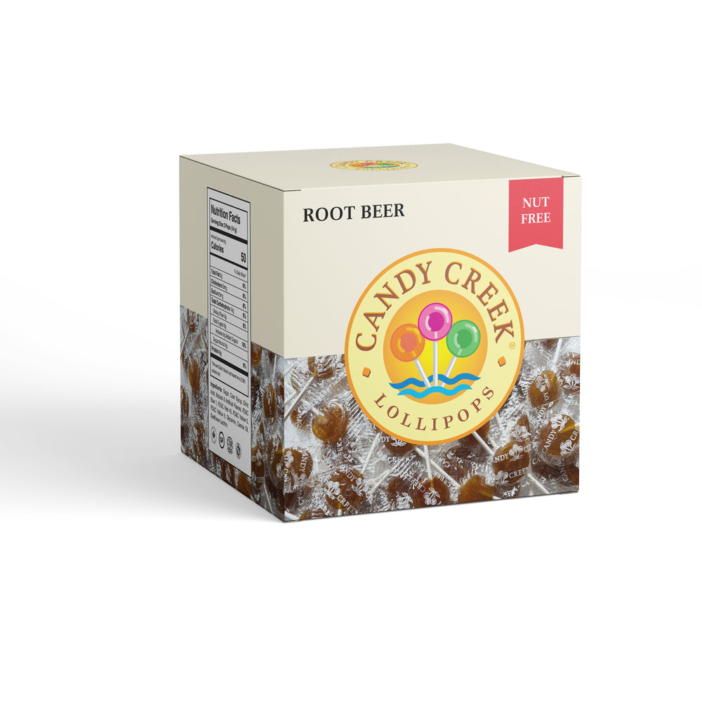 Root Beer Lollipops, 15 lb. Carton